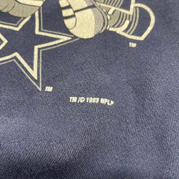1993 Looney Tunes Taz Dallas Cowboys Crewneck Vintage NFL - Picture 2 of 5